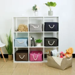 PiccoCasa Household Fabric Closet Blanket Box Container Organizer Decorative Storage Bins 16" X 12.2" X 8" Gray 1 Pc -Storage Specialty Store GUEST ae7a4c51 9123 405d af4a 807460dec5b6