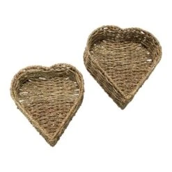 Household Essentials Set Of 2 Nesting Heart Baskets Seagrass -Storage Specialty Store GUEST af7e280b c196 4d98 9a3d 9b3f6f3380c1