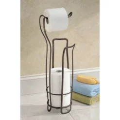 IDESIGN Axis Metal Freestanding Toilet Paper Tissue Holder Bronze -Storage Specialty Store GUEST b0b06ab4 8949 4ec8 af41 b4b6689661e6