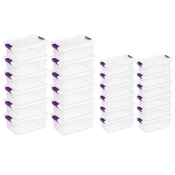 Sterilite 15 Quart Clear Plastic Storage Container Tote, 12 Pack, And 6 Quart Clear Plastic Storage Container Tote, 12 Pack For Household Organization