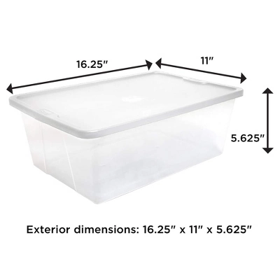 Homz 12-Quart Snaplock Clear Plastic Storage Tote Container Bin With Secure Lid And Handles For Home And Office Organization (8 Pack) 4 Homz 12-Quart Snaplock Clear Plastic Storage Tote Container Bin With Secure Lid And Handles For Home And Office Organization (8 Pack) - Image 4