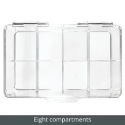 MDesign Plastic Divided First Aid Storage Box Kit, Hinge Lid For Bathroom, Clear -Storage Specialty Store GUEST b3b0caf1 90f7 4910 966c b5b4c2446b40
