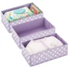 MDesign Kids Fabric Dresser Drawer/Closet Storage Organizer, 3 Pack