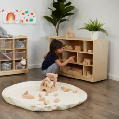 ECR4Kids Mobile Block Storage Cart, 38in, Classroom Furniture, Natural -Storage Specialty Store GUEST b661f421 fe50 4299 a043 140f9445715a