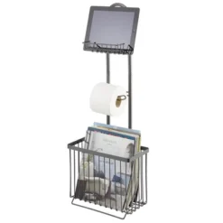 MDesign Metal Free Standing Toilet Paper Stand/Dispenser, Holds Tablet 15 MDesign Metal Free Standing Toilet Paper Stand/Dispenser, Holds Tablet -Storage Specialty Store GUEST b817ea5d d804 41fd 915c c2fe0f2710b5
