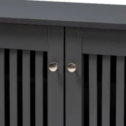 3 Door Fernanda Wooden Entryway Shoe Storage Wide Cabinet Gray - Baxton Studio -Storage Specialty Store GUEST baa9fe84 b617 425c b618 54c69940d5f6