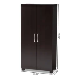 Marine Wenge Finished 2 Door Wood Entryway Shoe Storage Cabinet Brown - Baxton Studio -Storage Specialty Store GUEST bb7ecccb 34d3 4ffa a19e 1f7456adeb6e