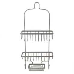 Home Basics Heavy Weight Satin Nickel Shower Caddy