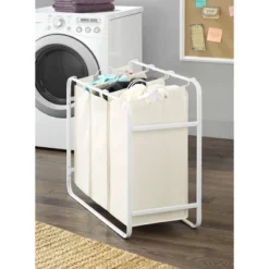 Whitmor Retro Triple Laundry Sorter White -Storage Specialty Store GUEST bd2e1957 fe20 4173 bac4 594c74051754