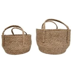Set Of 2 Natural Woven Natural Seagrass Basket - Foreside Home & Garden 9 Set Of 2 Natural Woven Natural Seagrass Basket - Foreside Home & Garden -Storage Specialty Store GUEST be1cd2ad f0e6 4a82 a7b0 f37277fbfec2