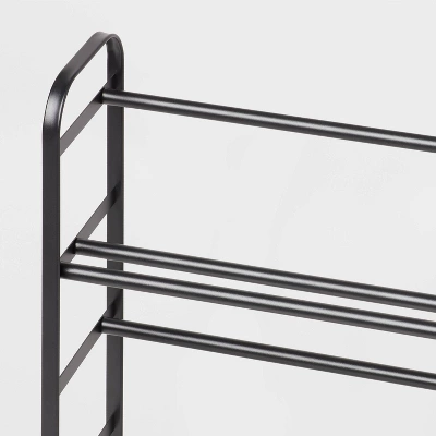 Small Space Metal Shoe Rack Black - Brightroom™ 2 Small Space Metal Shoe Rack Black - Brightroom™ - Image 2