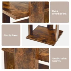 Costway 7-Tier Shoe Rack Free Standing Shelf Storage Tower Rustic Brown -Storage Specialty Store GUEST bf126562 56c7 4b6c 8dc7 1cff76cf4121