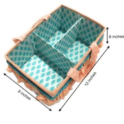 Bacati - Paisley Aqua/Coral Storage Caddy -Storage Specialty Store GUEST c11fc332 f613 4a0d b6d4 af5bbdd9b1e5