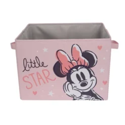Lambs & Ivy Disney Baby Minnie Mouse Pink Foldable Storage Basket/Container/Bin