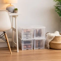 IRIS USA Shoe Storage Box, Stackable And Drop Front, Wide -Storage Specialty Store GUEST c3e3b39f 1054 46e7 8a50 89895db6cab2