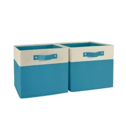 2pc Kids' 10.5" Two-Toned Folding Storage Bin Set - RiverRidge Home -Storage Specialty Store GUEST c40a94f3 f12a 4807 9171 c1cb37f86683
