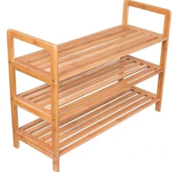 BirdRock Home 3-Tier Free Standing Bamboo Shoe Rack With Handles -Storage Specialty Store GUEST c4624784 24f5 4069 94c4 f56bb6391d4b
