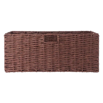 3pc Tessa Woven Rope 2 Small And 1 Large Basket Set Walnut - Winsome 4 3pc Tessa Woven Rope 2 Small And 1 Large Basket Set Walnut - Winsome - Image 4