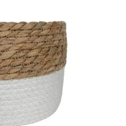 Set Of 2 Baskets White Seagrass & Rope By Foreside Home & Garden -Storage Specialty Store GUEST c5a0ab13 cf5e 4602 9cea 16578848c831