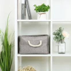 PiccoCasa Household Fabric Closet Blanket Box Container Organizer Decorative Storage Bins 16" X 12.2" X 8" Gray 1 Pc -Storage Specialty Store GUEST c678ffbf afda 4f34 a7e8 3164f0fe4122