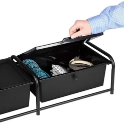 J&V TEXTILES Metal Frame Underbed Storage With Lids, Requires At Least 8”H Clearance From Floor To Bed Frame, Black, 2-Drawer -Storage Specialty Store GUEST c6ee0e3c f12d 4361 ad47 daca7d7cdccb