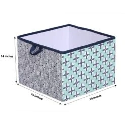 Bacati - Noah Mint/Navy Storage Box Large -Storage Specialty Store GUEST c78d340c 7a8f 48c1 a4dd d2e69600484a