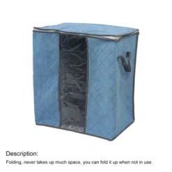 Unique Bargains Family Quilt Clothes Dustproof Zippered Non Woven Fabric Decorative Storage Bins 17.3"x11.8"x18.5" Pale Blue 1 Pc -Storage Specialty Store GUEST c7c9d58a 223f 4721 a2e8 729704b1e658