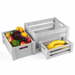 NEX 3pk Wooden Tray Set With Handle And Storage Crates Dark Gray 10 NEX 3pk Wooden Tray Set With Handle And Storage Crates Dark Gray -Storage Specialty Store GUEST c91a1805 2761 4fe3 b6d7 2d27a15fb2d7