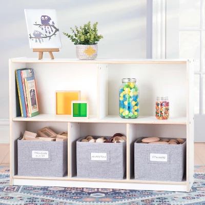 Guidecraft EdQ 2-Shelf 5-Compartment Storage - 30" 1 Guidecraft EdQ 2-Shelf 5-Compartment Storage - 30"