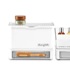 Medium Stacking Bin With Lid Clear/White - Madesmart -Storage Specialty Store GUEST cb88f3da 7268 46bd 8727 0e240b4fa26c