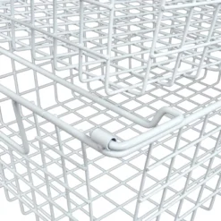 Set Of 2 Storage Bins - Basket Set For Toy, Kitchen, Closet, And Bathroom Storage - Medium Shelf Organizers With Handles By Home-Complete (White) -Storage Specialty Store GUEST cbd1ddcb c6d1 49e6 aff8 7d7dede4597a