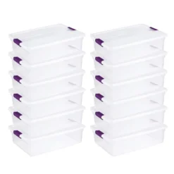 Sterilite 32 Quart Clear View Stacking Storage Tote Container With Latching Lid For Home & Office Organization And Storage Solution -Storage Specialty Store GUEST cdc2ae0e b524 4736 a783 22dcf256c023