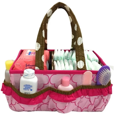 Bacati - Butterflies Pink/Choc Storage Caddy 1 Bacati - Butterflies Pink/Choc Storage Caddy