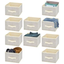 MDesign Soft Fabric Closet Storage Organizer Cube Bin, 10 Pack -Storage Specialty Store GUEST cecf00e0 9301 4c48 a25a 2d0e5e0fef54