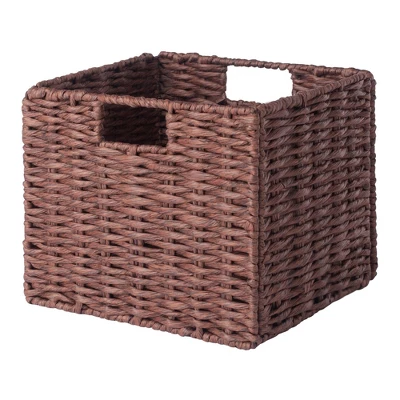3pc Tessa Woven Rope 2 Small And 1 Large Basket Set Walnut - Winsome 1 3pc Tessa Woven Rope 2 Small And 1 Large Basket Set Walnut - Winsome