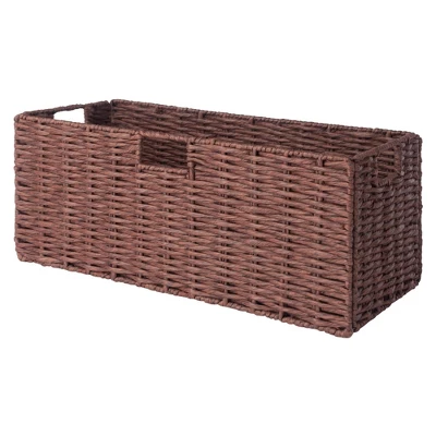 3pc Tessa Woven Rope 2 Small And 1 Large Basket Set Walnut - Winsome 3 3pc Tessa Woven Rope 2 Small And 1 Large Basket Set Walnut - Winsome - Image 3