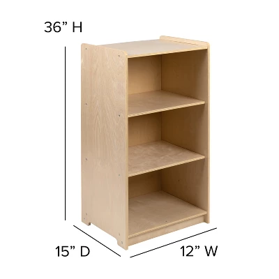 Emma And Oliver Wooden 3 Section School Classroom Storage Cabinet For Commercial Or Home Use 4 Emma And Oliver Wooden 3 Section School Classroom Storage Cabinet For Commercial Or Home Use - Image 4