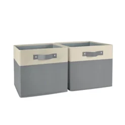 2pc Kids' 10.5" Two-Toned Folding Storage Bin Set - RiverRidge Home -Storage Specialty Store GUEST d0623022 fa1f 4111 a588 a87bdda80225