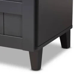 Shelf Wood Shoe Storage Cabinet With Drawer Glidden Finished Black - Baxton Studio -Storage Specialty Store GUEST d2c1fb8a 166e 42fd ae13 b293368a1e4f