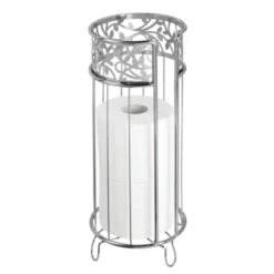 MDesign Metal Toilet Paper Holder Stand - Storage For 3 Rolls -Storage Specialty Store GUEST d3875049 3ebe 4515 86cc 0dbe73a588e8
