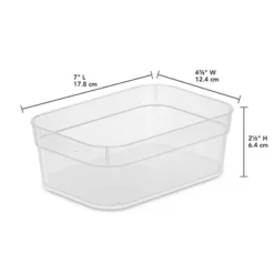 Sterilite Medium Storage Tray Containers With Sturdy Banded Rim And Textured Bottom For Desktop And Drawer Household Organization, Clear, 24 Pack -Storage Specialty Store GUEST d4305d67 be9c 4cef b013 651058486f8d