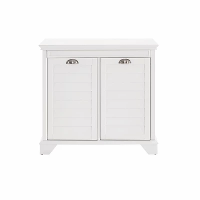Crosley Linen Hamper In White 2 Crosley Linen Hamper In White - Image 2