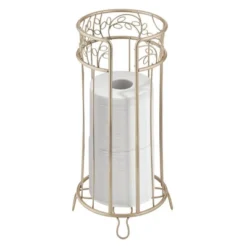 MDesign Decorative Metal Toilet Paper Storage Holder Stand, 3 Rolls -Storage Specialty Store GUEST d6cc02ca bbf0 479c 8db0 6cdae247ce05