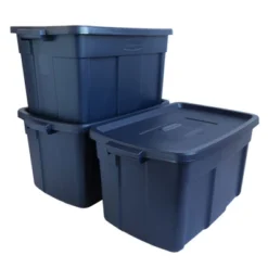 Rubbermaid Roughneck Tote 31 Gallon Stackable Storage Container W/ Stay Tight Lid & Easy Carry Handles, 3 Pack -Storage Specialty Store GUEST d6f66251 87bd 4f68 84b6 bfbb70ca9c2d