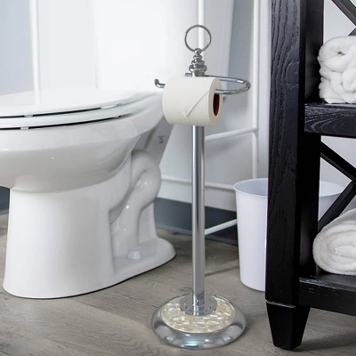 Freestanding Toilet Tissue Holder Chrome/MOP - Nu Steel 2 Freestanding Toilet Tissue Holder Chrome/MOP - Nu Steel - Image 2