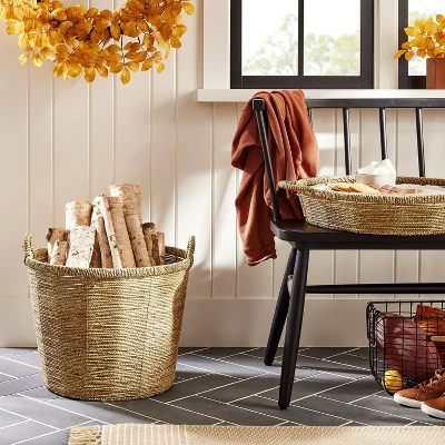 14"x18" Woven Floor Basket - Hearth & Hand™ With Magnolia 1 14"x18" Woven Floor Basket - Hearth & Hand™ With Magnolia