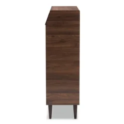 Cormier Walnut Finished 2 Door Wood Entryway Shoe Storage Cabinet Brown - Baxton Studio -Storage Specialty Store GUEST d8bba3f7 d3e3 4f6b 9591 91711d7e38f6