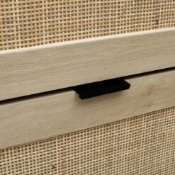 Arina 63.9'' H X 37'' W X 9.45'' D Farmhouse Natural Rattan Shoe Cabinet For 16 Pairs Design Mirror With 4 Flip Down Drawers - The Pop Maison -Storage Specialty Store GUEST db91f6f1 8f04 43f0 83dd fa5e6ce7b165 1