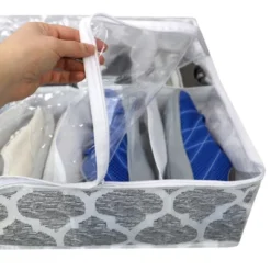 Home Basics Arabesque 12 Pair Non-woven Under The Bed Organizer, Grey -Storage Specialty Store GUEST dbcd32b2 46d9 4723 a7a1 8ebc5a1b2258