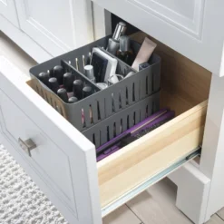 Simplify Stackable Organizer Bin With Adjustable Dividers Gray -Storage Specialty Store GUEST dc11963d 1921 47ea 92dd 77b03d7a06bc